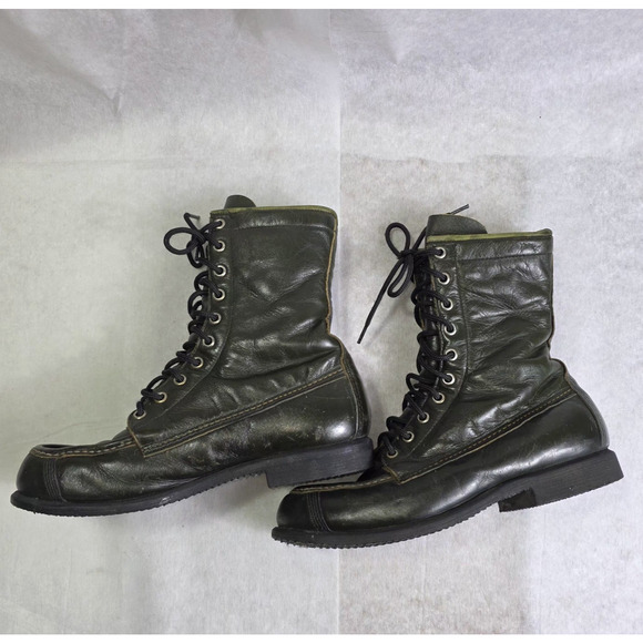 VTG Browning The Sportsman’s Boot Green Leather Lace Up Hunting Boots USA 7.5 A main image 13